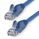 StarTech.com Câble Ethernet CAT6 de 10m - LSZH (Low Smoke Zero Halogen) - 10 Gigabit 650MHz 100W PoE RJ45 10GbE UTP Vérifié ETL - Bleu - Cordon de raccordement réseau sans accroc avec décharge de traction, 24 AWG