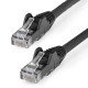 StarTech.com Câble Ethernet CAT6 15m - LSZH (Low Smoke Zero Halogen) - 10 Gigabit 650MHz 100W PoE RJ45 10GbE UTP Cordon de raccordement de réseau sans accroc avec décharge de traction - Noir, CAT 6, vérifié ETL, 24AWG