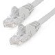 StarTech.com Câble Ethernet CAT6 10m - LSZH (Low Smoke Zero Halogen) - 10 Gigabit 650MHz 100W PoE RJ45 10GbE UTP Cordon de raccordement réseau sans accroc avec décharge de traction - Gris, CAT 6, vérifié ETL, 24AWG