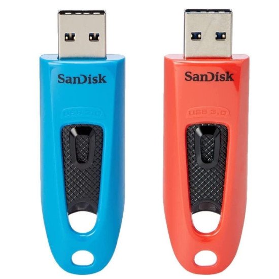 SanDisk Ultra lecteur USB flash 64 Go USB Type-A 3.0 Bleu, Rouge
