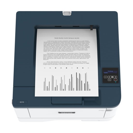 Xerox B310 Imprimante recto verso sans fil A4 40 ppm, PS3 PCL5e/6, 2 magasins Total 350 feuilles, UK Xerox B310 Imprimante recto verso sans fil A4 40 ppm, PS3 PCL5e/6, 2 magasins Total 350 feuilles, UK