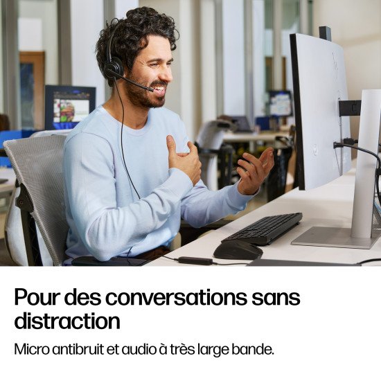 HP Poly Micro-casque filaire USB binaural Mission 425 Classic