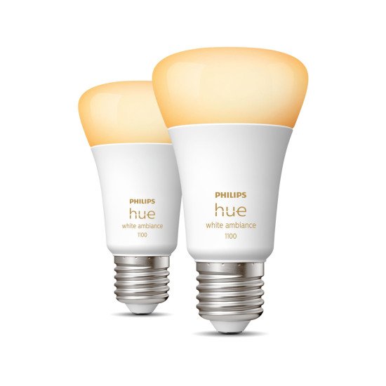 Philips Hue White ambiance A60 - Ampoule connectée E27 - 1100 (pack de 2)