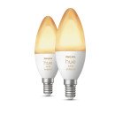 Philips Hue White ambiance Flamme - Ampoule connectée E14 - (pack de 2)