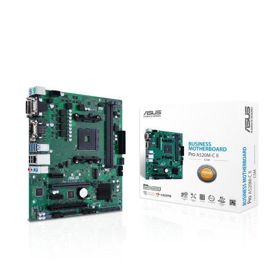 ASUS PRO A520M-C II/CSM AMD A520 Emplacement AM4 micro ATX ASUS PRO A520M-C II/CSM AMD A520 Emplacement AM4 micro ATX