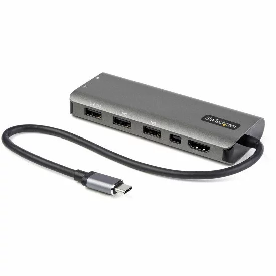 StarTech.com Adaptateur USB-C Multiport, HDMI 4K 60Hz avec/HDR, Hub USB 3  ports, 100W Power Delivery Pass-Through, Mini Station d'Accueil USB Type-C,  Windows/macOS/ChromeOS/iPadOS/Android sur