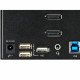 StarTech.com Commutateur KVM DisplayPort 2 Ports pour 3 Moniteurs - 4K 60Hz UHD HDR - KVM de Bureau DP 1.2 avec Hub USB 3.0 2 ports (5Gbps) et 4 Ports USB 2.0 HID, Audio - Commutation par Touches - TAA