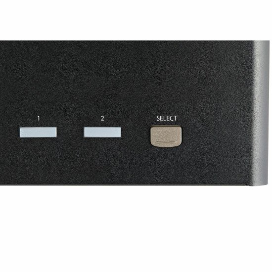 StarTech.com Commutateur KVM DisplayPort 2 Ports pour 3 Moniteurs - 4K 60Hz UHD HDR - KVM de Bureau DP 1.2 avec Hub USB 3.0 2 ports (5Gbps) et 4 Ports USB 2.0 HID, Audio - Commutation par Touches - TAA