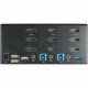StarTech.com Commutateur KVM DisplayPort 2 Ports pour 3 Moniteurs - 4K 60Hz UHD HDR - KVM de Bureau DP 1.2 avec Hub USB 3.0 2 ports (5Gbps) et 4 Ports USB 2.0 HID, Audio - Commutation par Touches - TAA