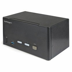 StarTech.com Commutateur KVM DisplayPort 2 Ports pour 3 Moniteurs - 4K 60Hz UHD HDR - KVM de Bureau DP 1.2 avec Hub USB 3.0 2 ports (5Gbps) et 4 Ports USB 2.0 HID, Audio - Commutation par Touches - TAA StarTech.com Commutateur KVM DisplayPort 2 Ports pour 3 Moniteurs - 4K 60Hz UHD HDR - KVM de Bureau DP 1.2 avec Hub USB 3.0 2 ports (5Gbps) et 4 Ports USB 2.0 HID, Audio - Commutation par Touches - TAA