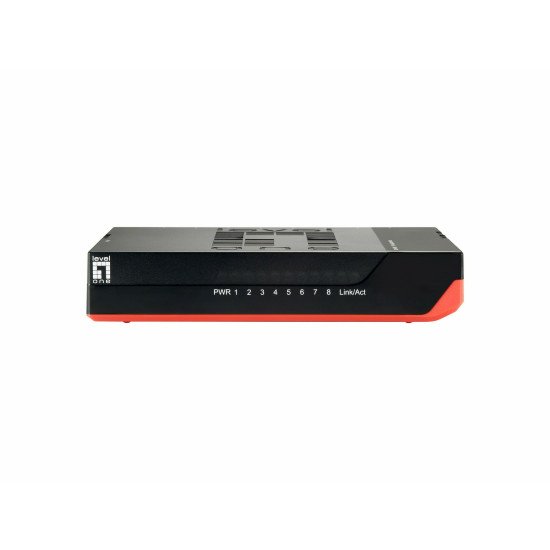 LevelOne GSW-0807 commutateur réseau Non-géré Gigabit Ethernet (10/100/1000) Noir, Rouge