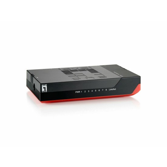 LevelOne GSW-0807 commutateur réseau Non-géré Gigabit Ethernet (10/100/1000) Noir, Rouge