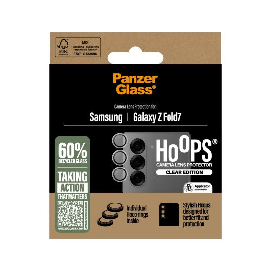 PanzerGlass ® Hoops® Transparent Camera Lens Protector Samsung Galaxy Z Fold7 Protection d'écran transparent 1 pièce(s) PanzerGlass ® Hoops® Transparent Camera Lens Protector Samsung Galaxy Z Fold7 Protection d'écran transparent 1 pièce(s)