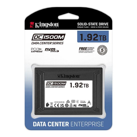 Kingston Technology DC1500M U.2 Enterprise SSD 1920 Go PCI Express 3.0 3D TLC NVMe