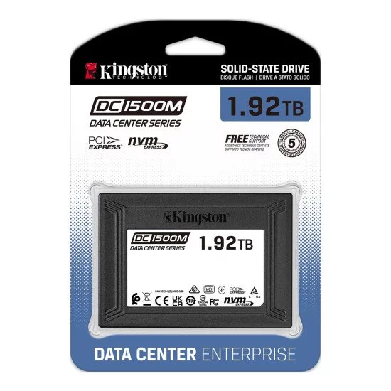 Kingston Technology DC1500M U.2 Enterprise SSD 1920 Go PCI Express 3.0 3D TLC NVMe Kingston Technology DC1500M U.2 Enterprise SSD 1920 Go PCI Express 3.0 3D TLC NVMe