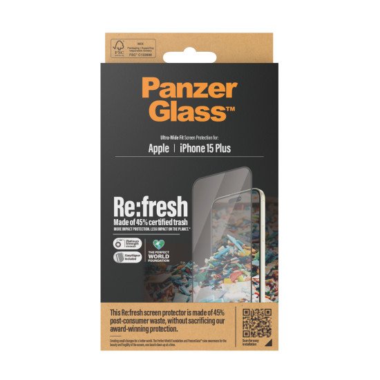 PanzerGlass UWF Refresh with 45% rec. Glas Protection d'écran transparent Apple 1 pièce(s)