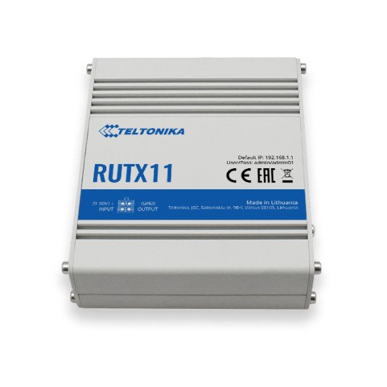 Teltonika RUTX11 routeur sans fil Gigabit Ethernet Bi-bande (2,4 GHz / 5 GHz) 4G Gris