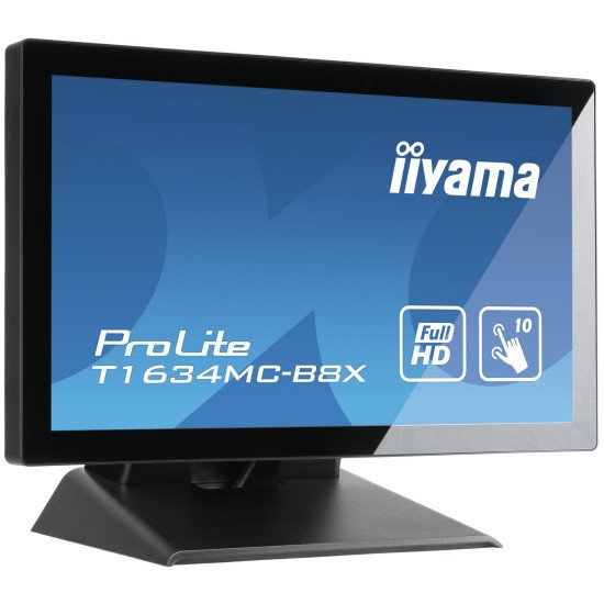 iiyama ProLite T1634MC-B8X moniteur à écran tactile 39,6 cm (15.6") 1920 x 1080 pixels Plusieurs pressions Multi-utilisateur Noir iiyama ProLite T1634MC-B8X moniteur à écran tactile 39,6 cm (15.6") 1920 x 1080 pixels Plusieurs pressions Multi-utilisateur Noir