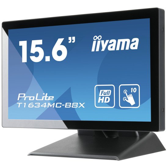 iiyama ProLite T1634MC-B8X moniteur à écran tactile 39,6 cm (15.6") 1920 x 1080 pixels Plusieurs pressions Multi-utilisateur Noir iiyama ProLite T1634MC-B8X moniteur à écran tactile 39,6 cm (15.6") 1920 x 1080 pixels Plusieurs pressions Multi-utilisateur Noir