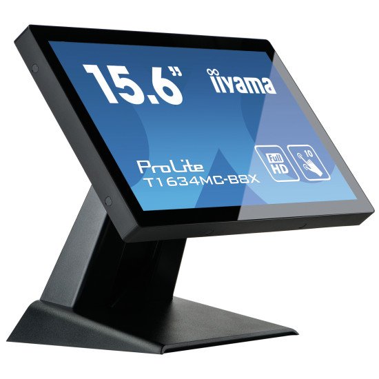 iiyama ProLite T1634MC-B8X moniteur à écran tactile 39,6 cm (15.6") 1920 x 1080 pixels Plusieurs pressions Multi-utilisateur Noir