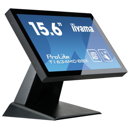 iiyama ProLite T1634MC-B8X moniteur à écran tactile 39,6 cm (15.6") 1920 x 1080 pixels Plusieurs pressions Multi-utilisateur Noir iiyama ProLite T1634MC-B8X moniteur à écran tactile 39,6 cm (15.6") 1920 x 1080 pixels Plusieurs pressions Multi-utilisateur Noir
