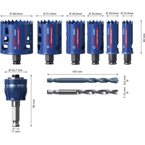 Bosch 2 608 900 446 scie de forage Perceuse 6 pièce(s) Bosch 2 608 900 446 scie de forage Perceuse 6 pièce(s)