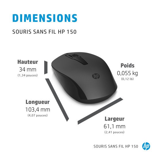 HP Souris sans fil 150