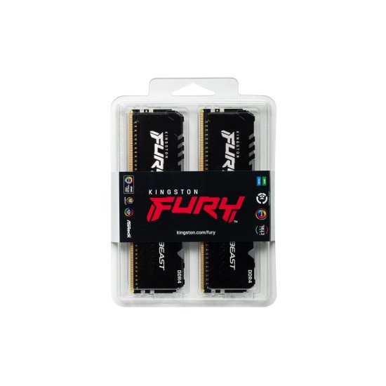 Kingston Technology FURY Beast RGB module de mémoire 32 Go 2 x 16 Go DDR4 3600 MHz