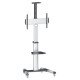 Manhattan Chariot pour TV/moniteurs, écrans 37"–65", Compatibilité VESA : de 200x200 à 600x400 mm (vérifiez les dimensions des quatre trous de fixation à l'arrière), charge max. 50 kg, argent, LFD, support, garantie à vie