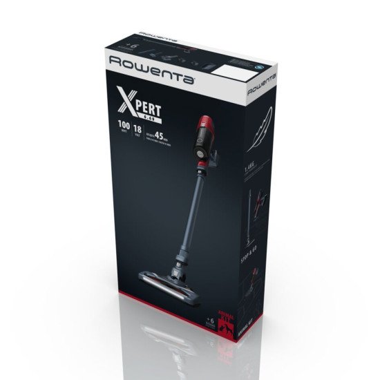 Rowenta RH6878 Aspirateur-balai 2 en 1 Batterie Sec Cyclonique Sans sac 0,55 L 100 W Rouge, Gris Rowenta RH6878 Aspirateur-balai 2 en 1 Batterie Sec Cyclonique Sans sac 0,55 L 100 W Rouge, Gris
