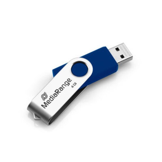 MediaRange MR907-BLUE clé usb 4 Go Type-A 2.0 bleu, argent