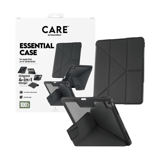 PanzerGlass CARE™ by Essential Case Black iPad Air 13" (2024-2026) coque de protection pour téléphones portables Housse Noir