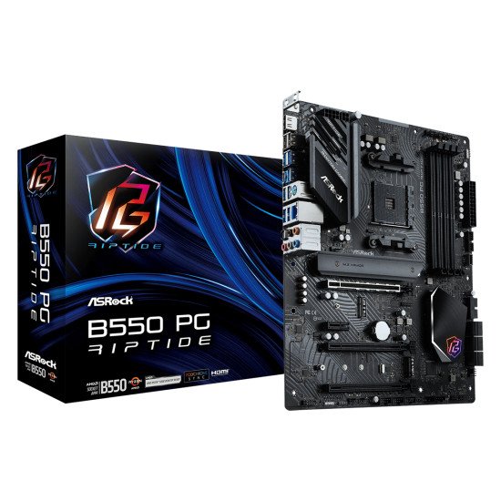 Asrock B550 PG Riptide AMD B550 Emplacement AM4 ATX Asrock B550 PG Riptide AMD B550 Emplacement AM4 ATX