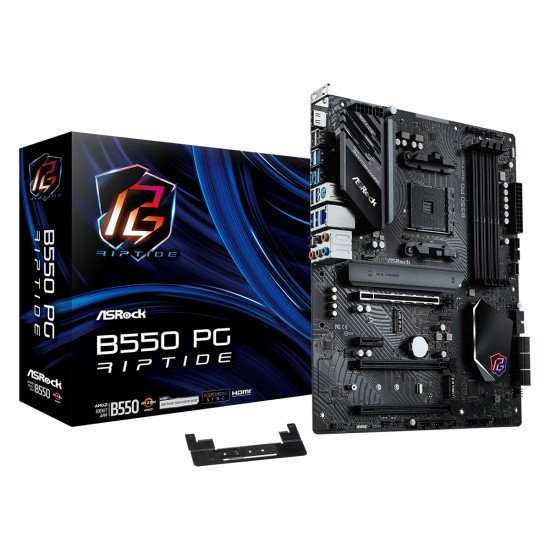 Asrock B550 PG Riptide AMD B550 Emplacement AM4 ATX Asrock B550 PG Riptide AMD B550 Emplacement AM4 ATX