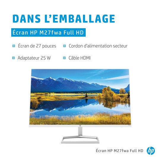 HP M27fwa 68,6 cm (27") 1920 x 1080 pixels Full HD Argent