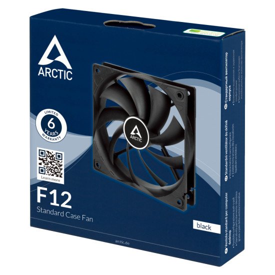 ARCTIC F12 Boitier PC Ventilateur 12 cm Noir 1 pièce(s)