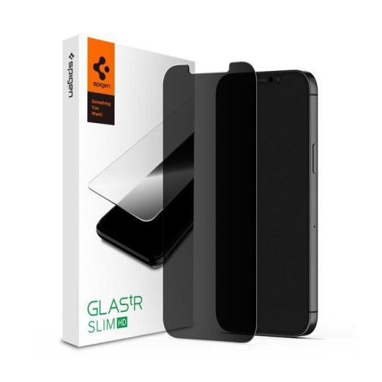 Spigen AGL03393 filtre anti-reflets pour écran et filtre de confidentialité Filtre de confidentialité sans bords pour ordinateur 17 cm (6.7") 9H