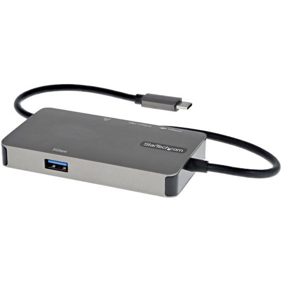 StarTech.com Adaptateur Multiports USB-C - USB-C vers HDMI 4K 30Hz ou VGA 1080p - Mini Dock USB Type-C avec Alimentation 100W Passthrough - Hub USB 3 Ports USB 5Gbps - GbE - Câble Intégré 30cm StarTech.com Adaptateur Multiports USB-C - USB-C vers HDMI 4K 30Hz ou VGA 1080p - Mini Dock USB Type-C avec Alimentation 100W Passthrough - Hub USB 3 Ports USB 5Gbps - GbE - Câble Intégré 30cm