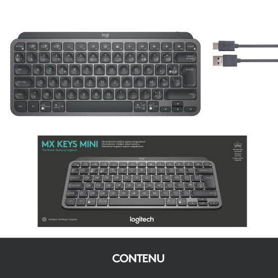 Logitech MX Keys Mini Minimalist Wireless Illuminated Keyboard