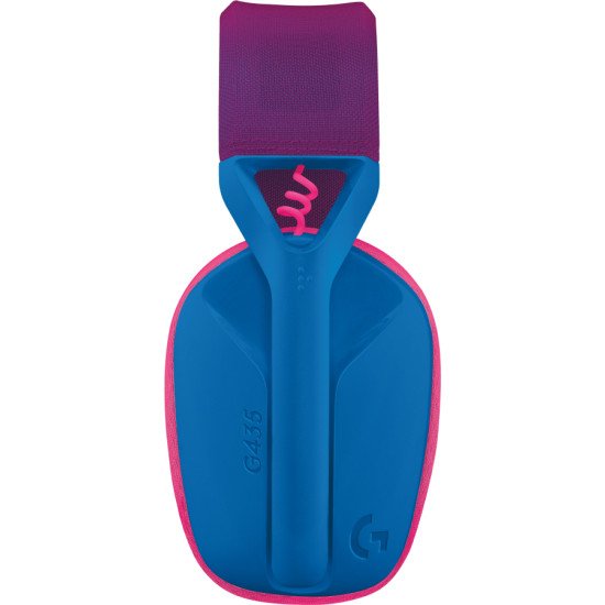 Logitech G G435 Casque Sans fil Arceau Jouer Bluetooth Bleu, Rose