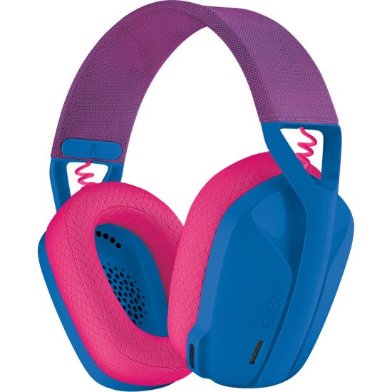 Logitech G G435 Casque Sans fil Arceau Jouer Bluetooth Bleu, Rose