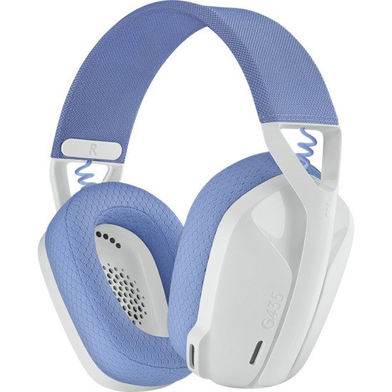 Logitech G G435 Casque Arceau Bluetooth Bleu, Blanc