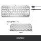 Logitech MX Keys Mini for Mac clavier RF sans fil + Bluetooth QWERTZ Allemand Argent, Blanc