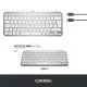 Logitech MX Keys Mini for Mac clavier RF sans fil + Bluetooth QWERTZ Allemand Argent, Blanc Logitech MX Keys Mini for Mac clavier RF sans fil + Bluetooth QWERTZ Allemand Argent, Blanc