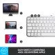Logitech MX Keys Mini for Mac clavier RF sans fil + Bluetooth QWERTZ Allemand Argent, Blanc Logitech MX Keys Mini for Mac clavier RF sans fil + Bluetooth QWERTZ Allemand Argent, Blanc