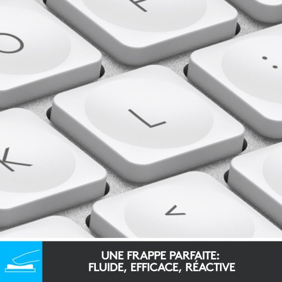 Logitech MX Keys Mini For Mac Minimalist Wireless Illuminated Keyboard clavier Bluetooth QWERTZ Chinois traditionnel Gris