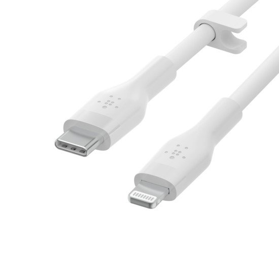 Belkin Cbl Silicone USB-C LTG 3M blc câble USB USB C USB C/Lightning Blanc