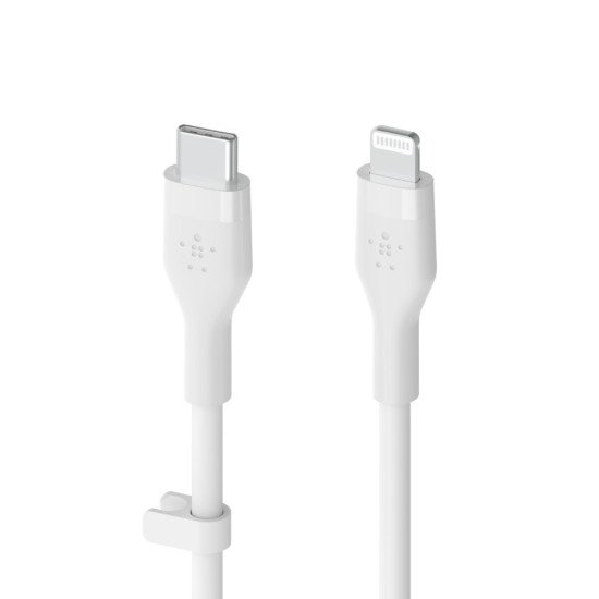 Belkin Cbl Silicone USB-C LTG 3M blc câble USB USB C USB C/Lightning Blanc