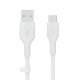 Belkin BOOST↑CHARGE Flex câble USB 3 m USB 2.0 USB A USB C Blanc