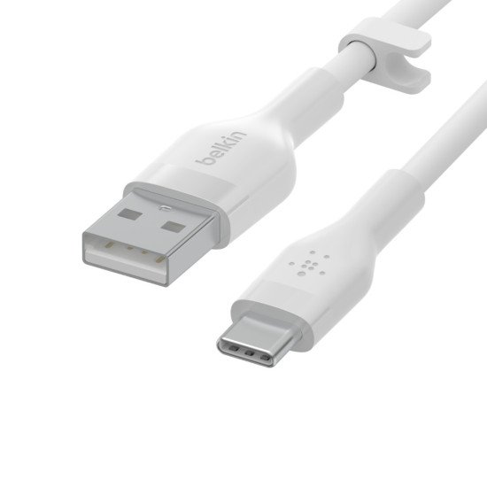 Belkin BOOST↑CHARGE Flex câble USB 3 m USB 2.0 USB A USB C Blanc